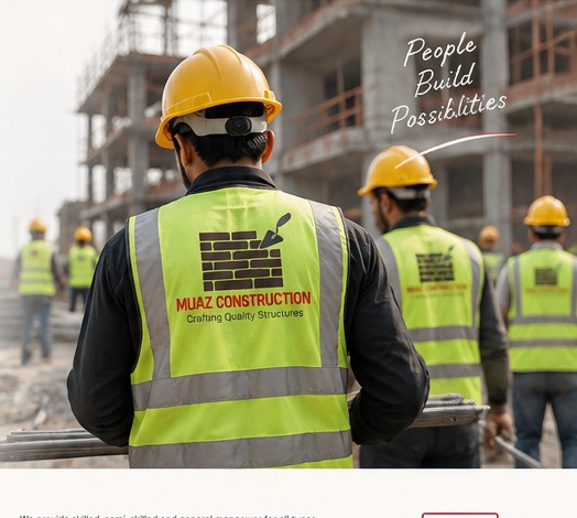 Construction workforce on site